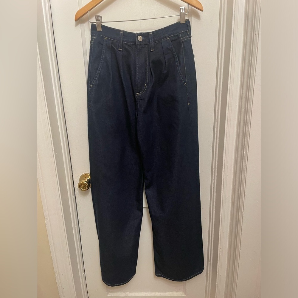 NWOT Citizens of Humanity Maritzy pleated wide-leg jeans, In Dark Wash Size 23 - Picture 3 of 9